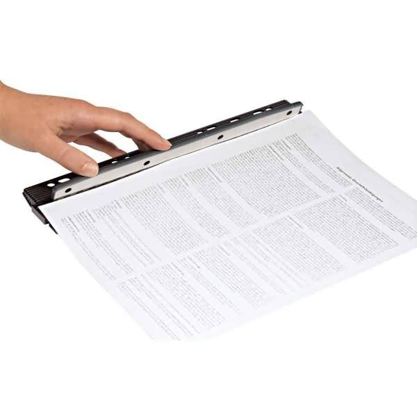 Taschenlocher Business 4-fach-Lochung schwarz Metall mit Lineal