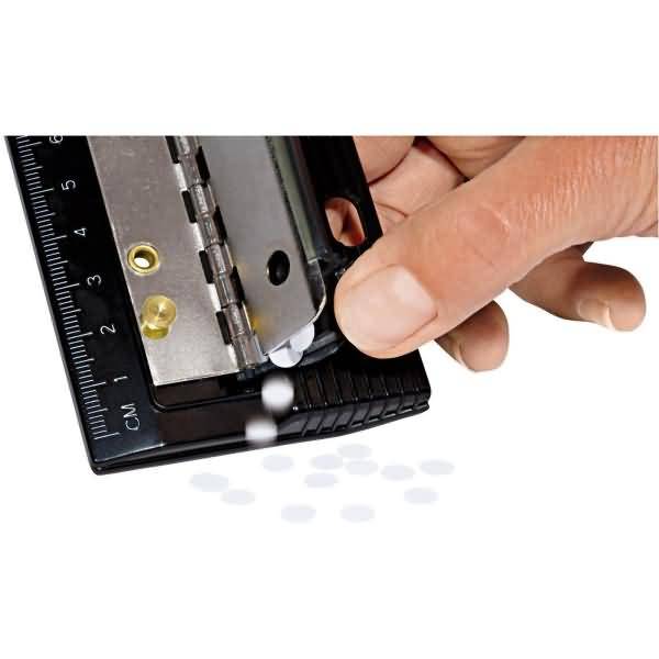 Taschenlocher Business 4-fach-Lochung schwarz Metall mit Lineal