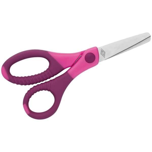 Schere Edelstahl Gripy 13cm rund farbig sortiert