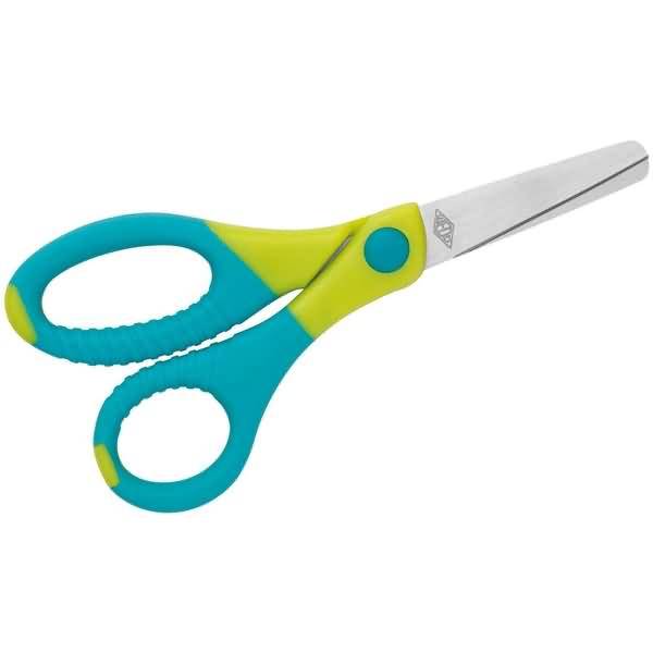 Schere Edelstahl Gripy 13cm rund farbig sortiert