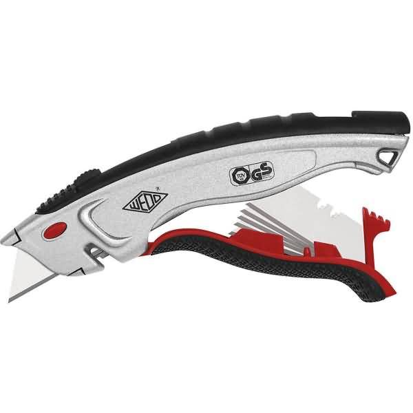 Cutter Safety Profi Plus Trapezklinge inkl. 5 Ersatzklingen schwarz/rot