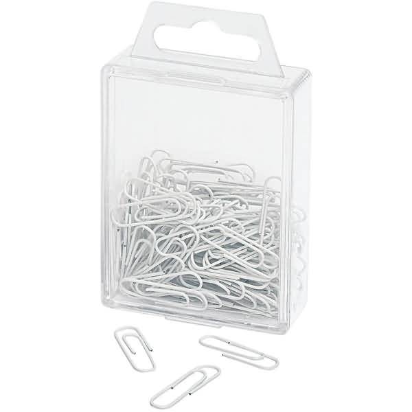 Büroklammern 27mm VE=100 Stück weiß