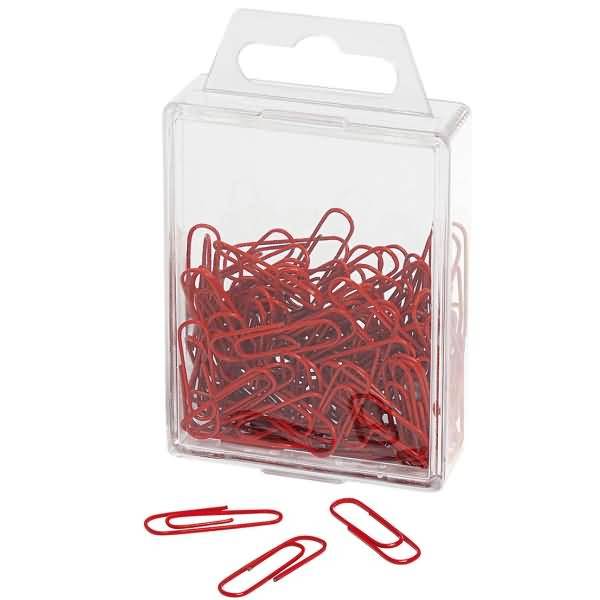 Büroklammern 27mm VE=100 Stück rot