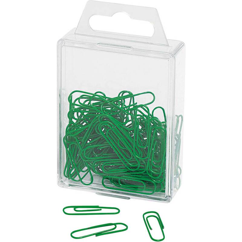 WEDO Büroklammern, kunststoffummantelt, Länge: 27 mm, grün