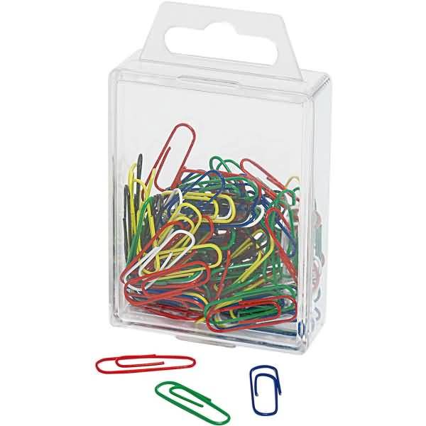 Büroklammern 27mm VE=100 Stück farbig