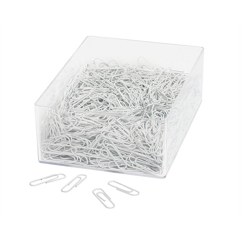 WEDO Büroklammern, kunststoffummantelt, 27 mm, weiß