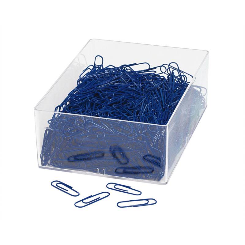 WEDO Büroklammern, kunststoffummantelt, 27 mm, blau