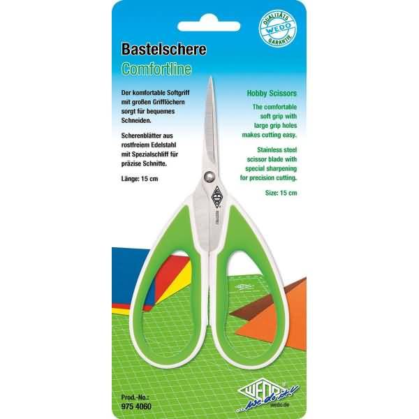 Bastelschere Comfortline Edelstahl 15cm grün/weiß