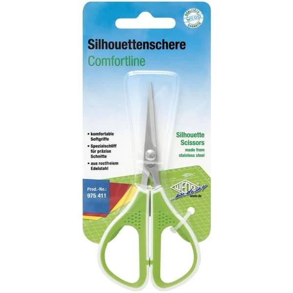 Silhouettenschere Comfortline Edelstahl 11,4 cm spitz apfelgrün