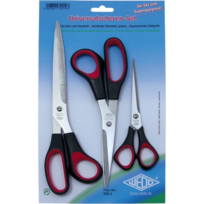 WEDO Universalscheren-Set, 3-teilig, Länge: 160/210/255 mm