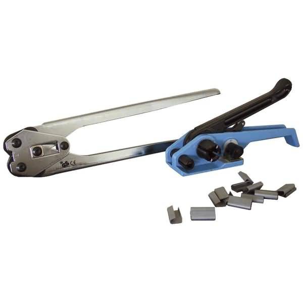 Handspannapparat für Umreifungsbänder blau