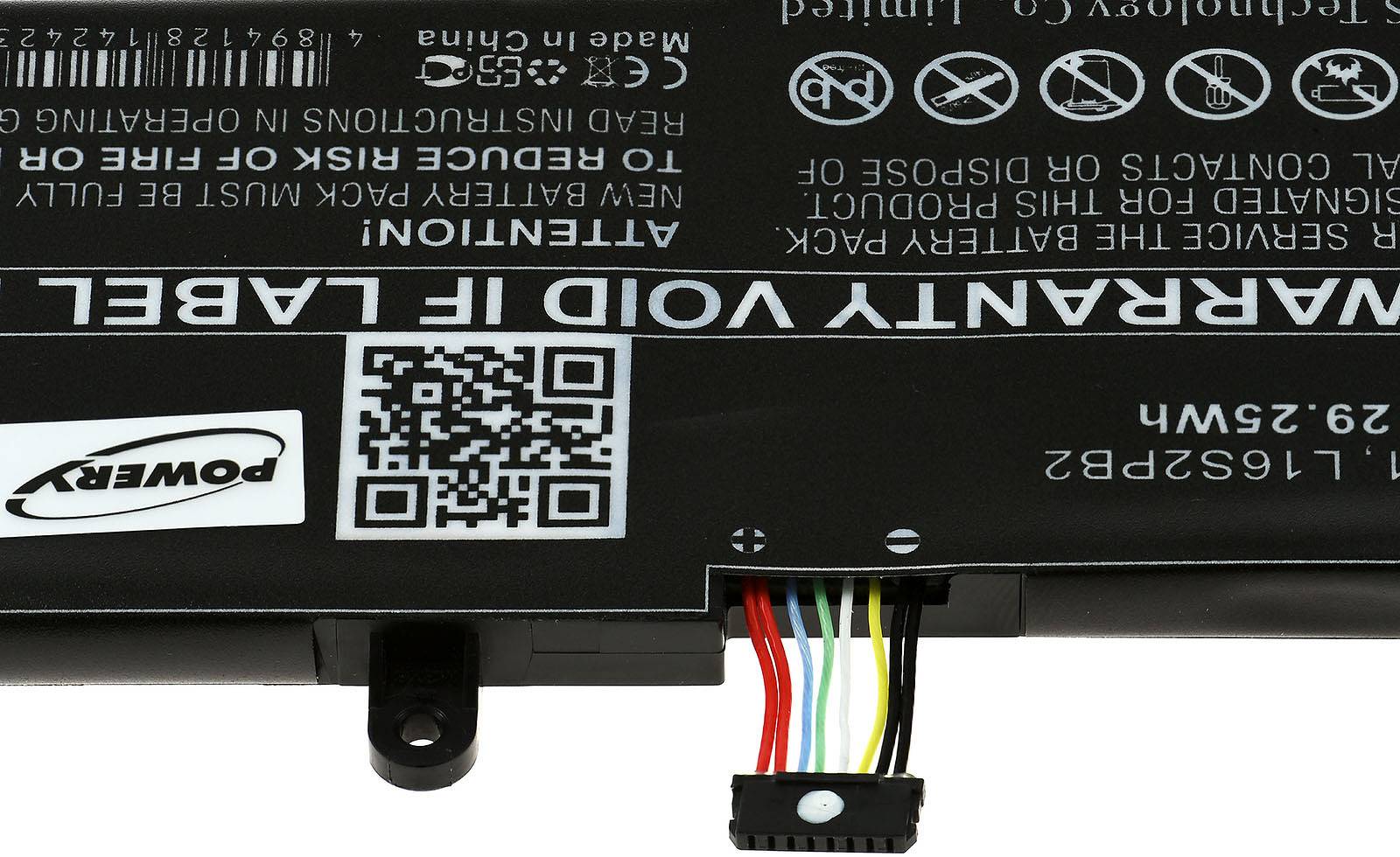 Powery Akku für Laptop Lenovo V320 / V320-17IKB / V320-17ISK, 7,5V, Li-Ion