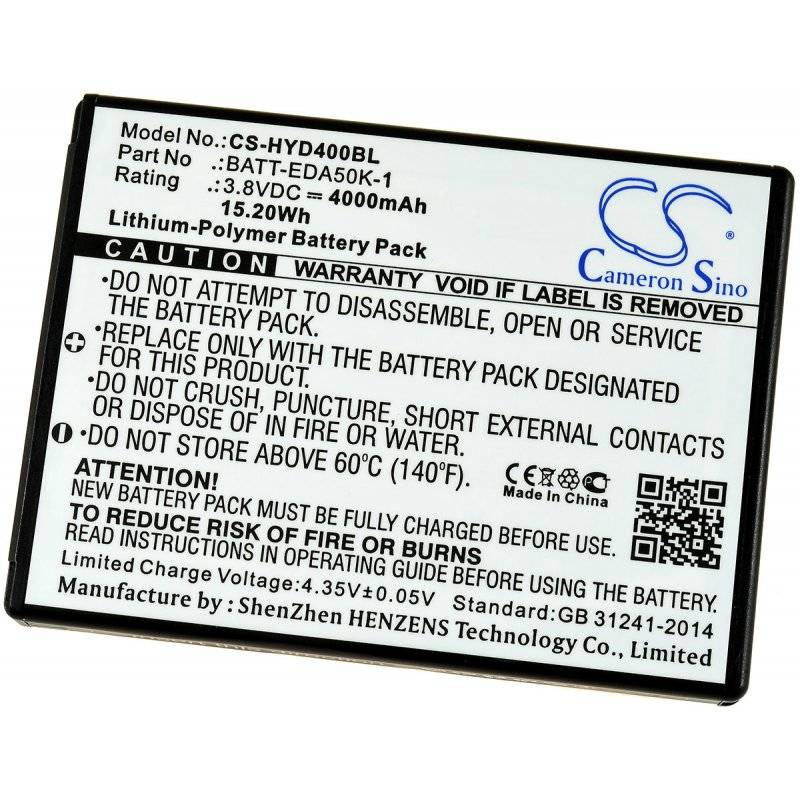 Powery Akku für Barcode-Scanner Honeywell Scanpal EDA50 / Scanpal EDA40 / Typ BAT-EDA50, 3,8V, Li-Polymer