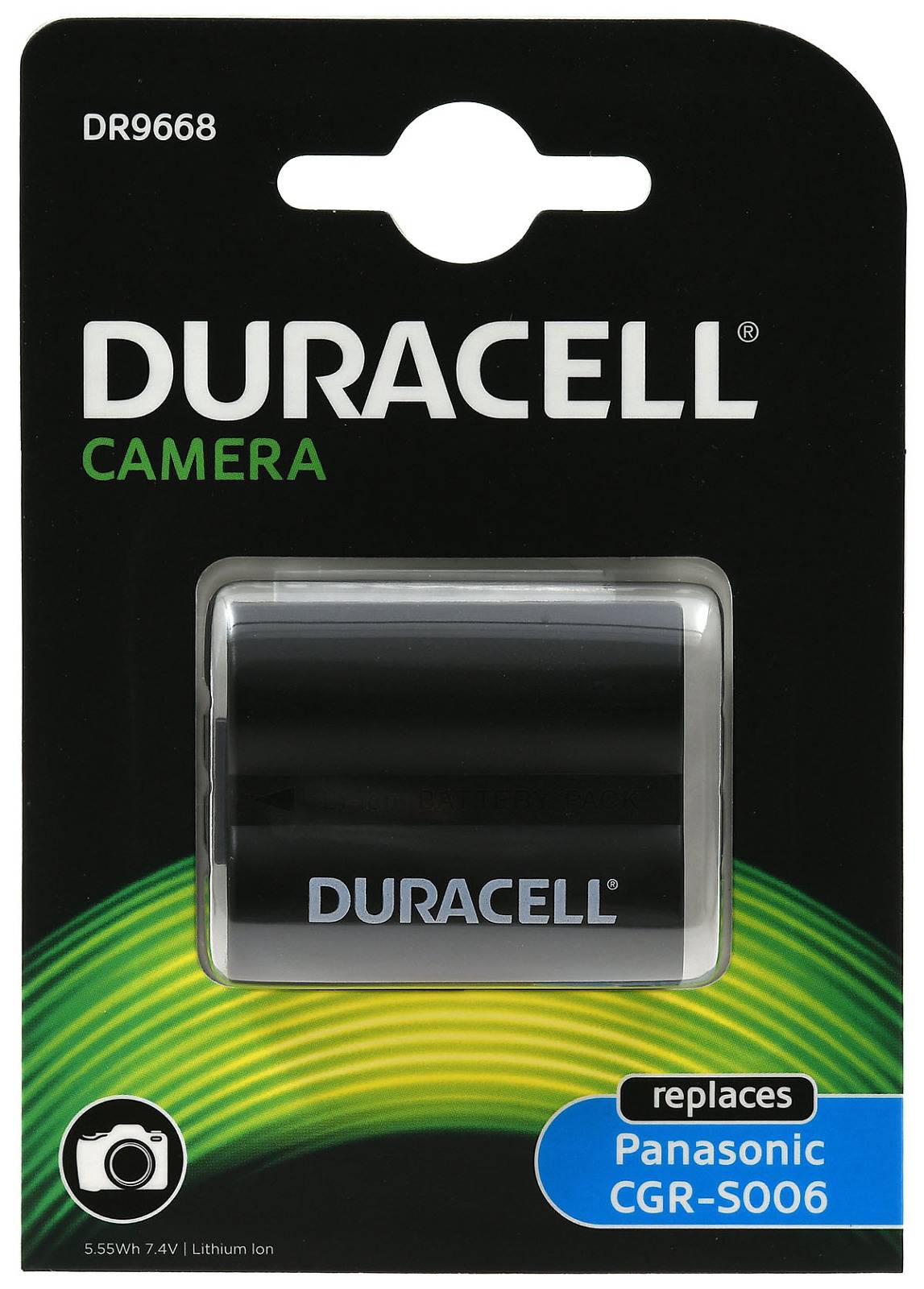 Duracell Akku für Digitalkamera Panasonic Lumix DMC-FZ8 Serie / Typ CGR-S006E, 7,4V, Li-Ion