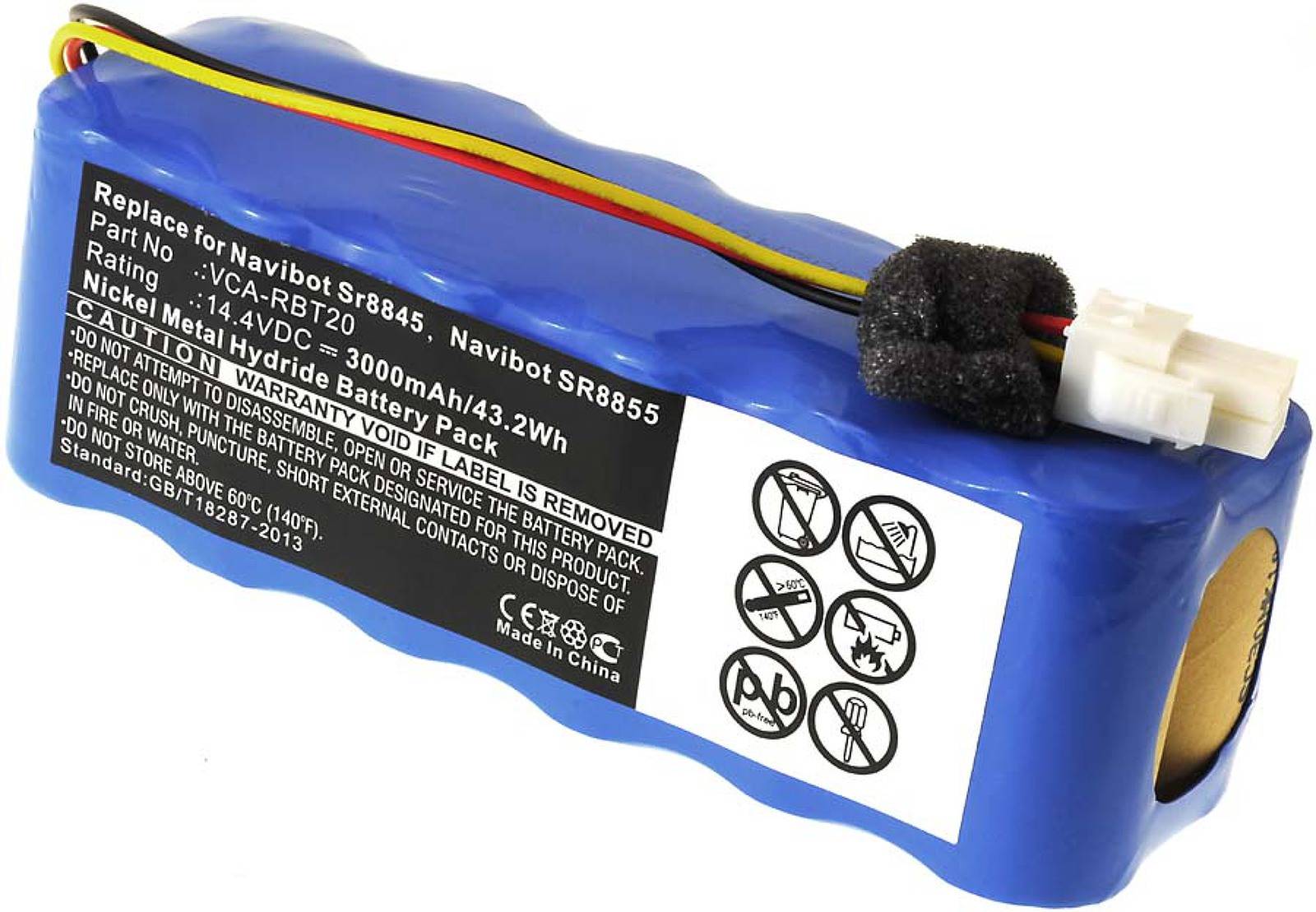 Powery Akku für Samsung Navibot SR8845/ Navibot VCR8895/ Typ VCA-RBT20, 14,4V, NiMH