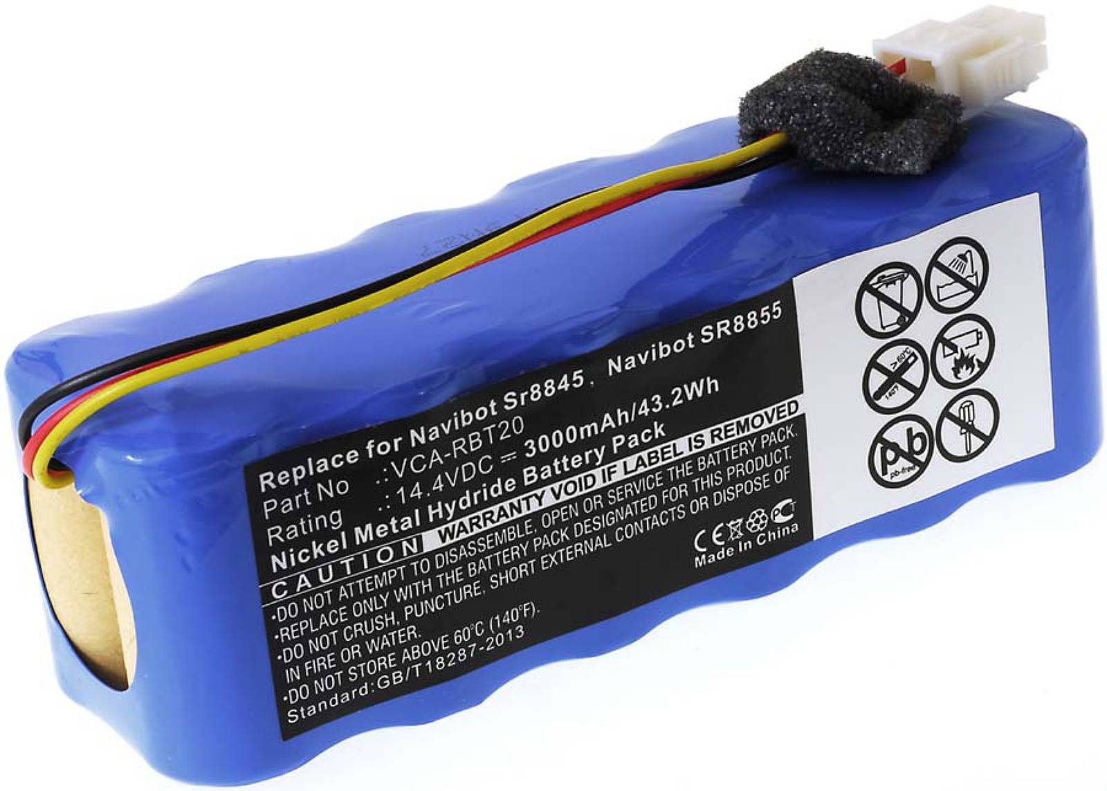 Powery Akku für Samsung Navibot SR8845/ Navibot VCR8895/ Typ VCA-RBT20, 14,4V, NiMH