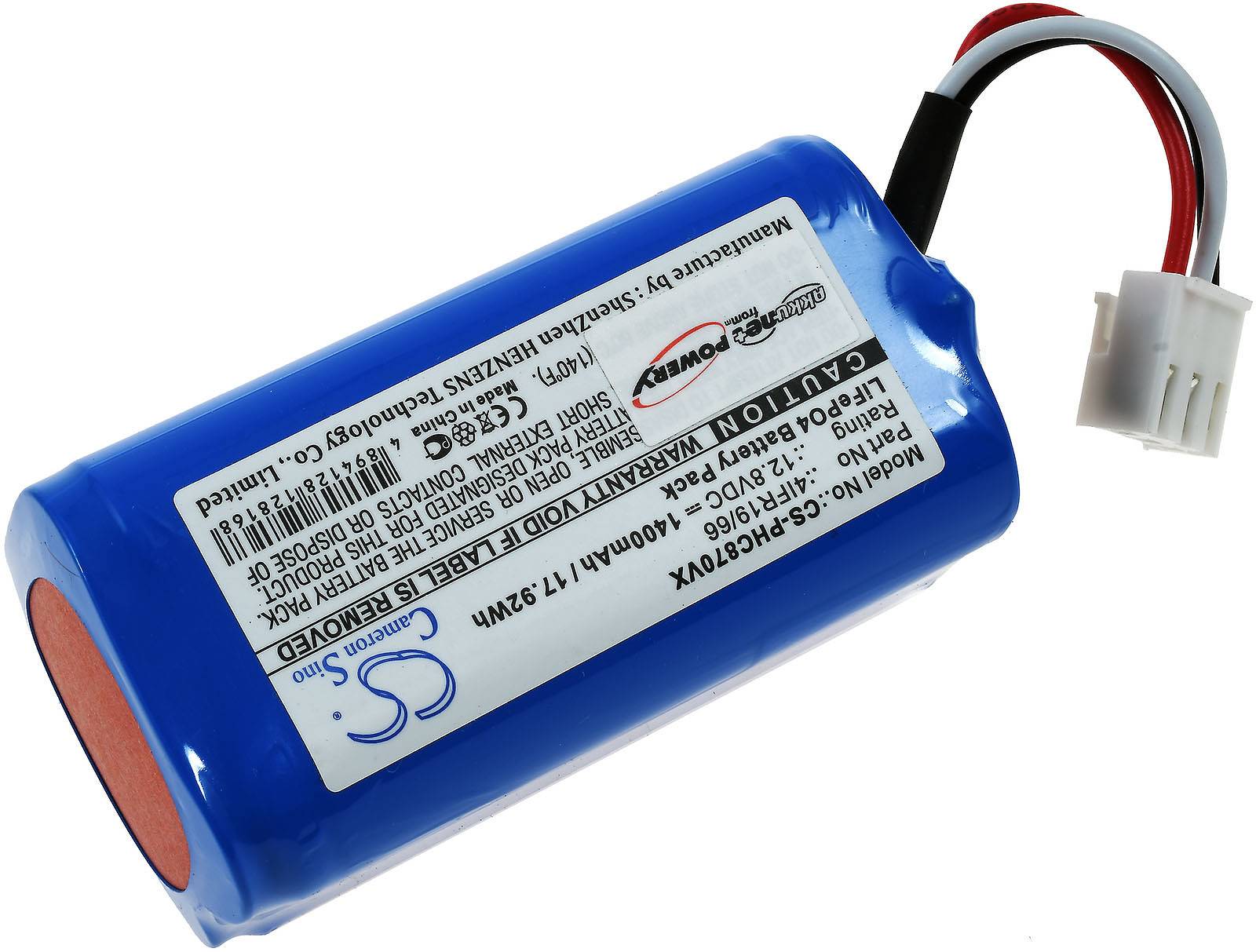 Powery Akku für Saugroboter Philips Typ 4IFR19/66, 12,8V, Li-Fe