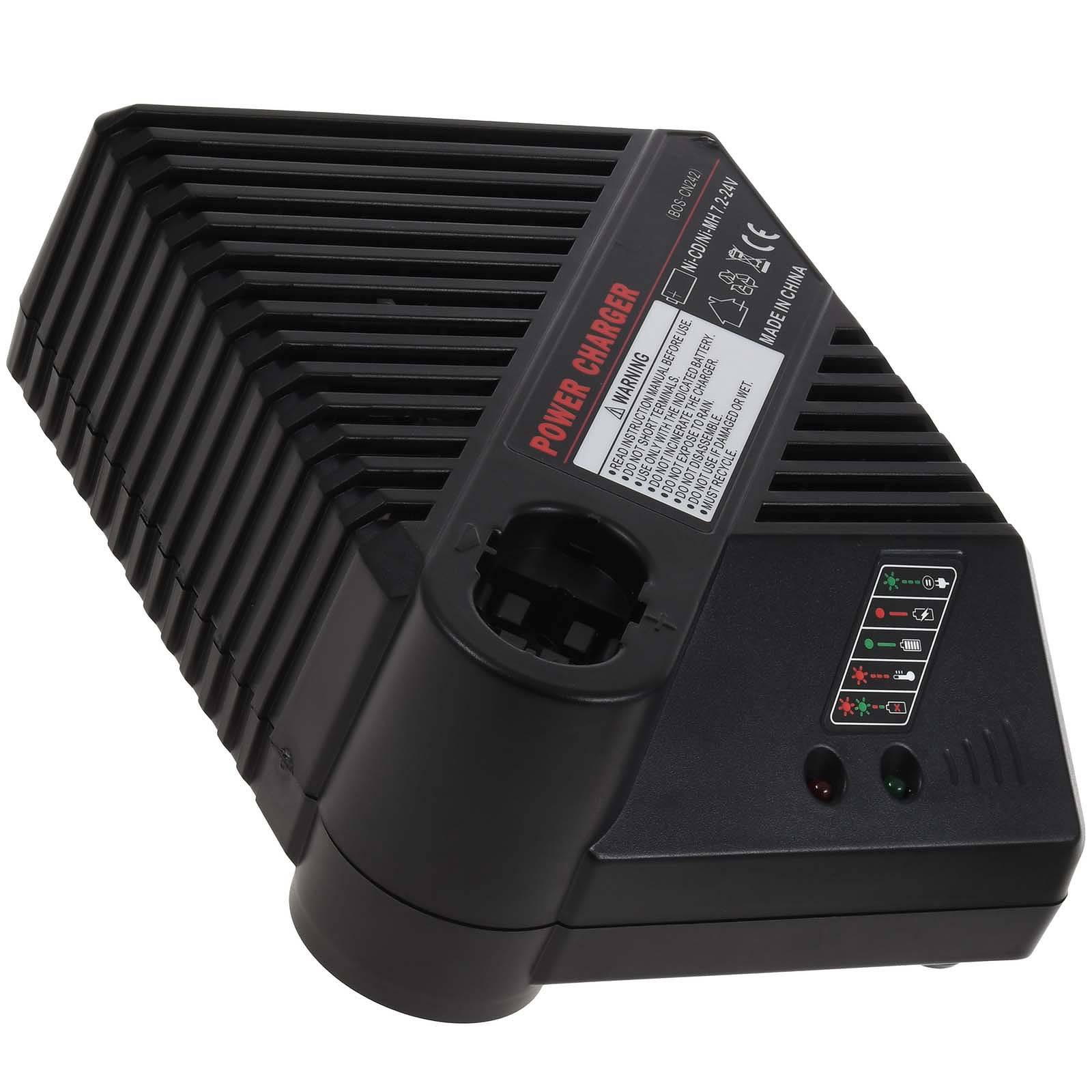 Powery Ladegerät kompatibel mit Bosch Typ AL60DV2425, 7,2V-24V