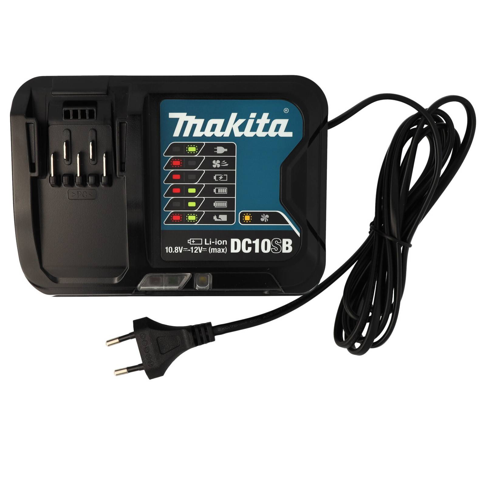 Schnell-Ladegerät Makita für Akku Typ BL1040B Original (10,8V & 12V kompatibel), 10,8V & 12V