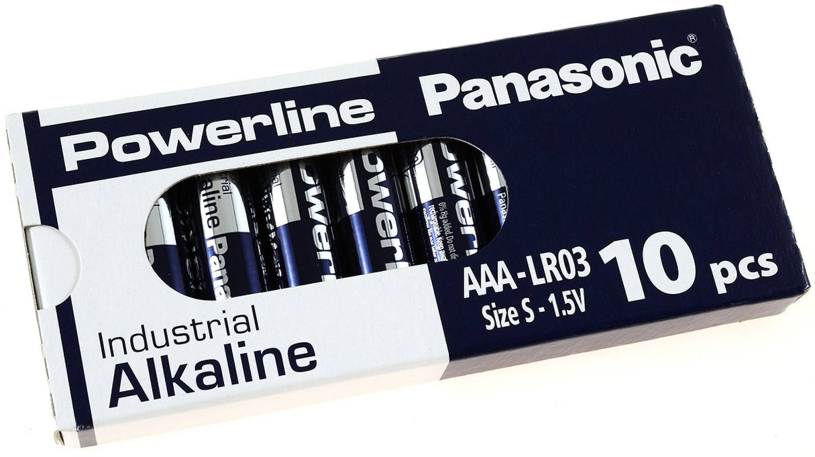 Panasonic Powerline Industrial Alkaline AAA LR03AD LR03 1,5V 10er Pack, 1,5V, Alkaline