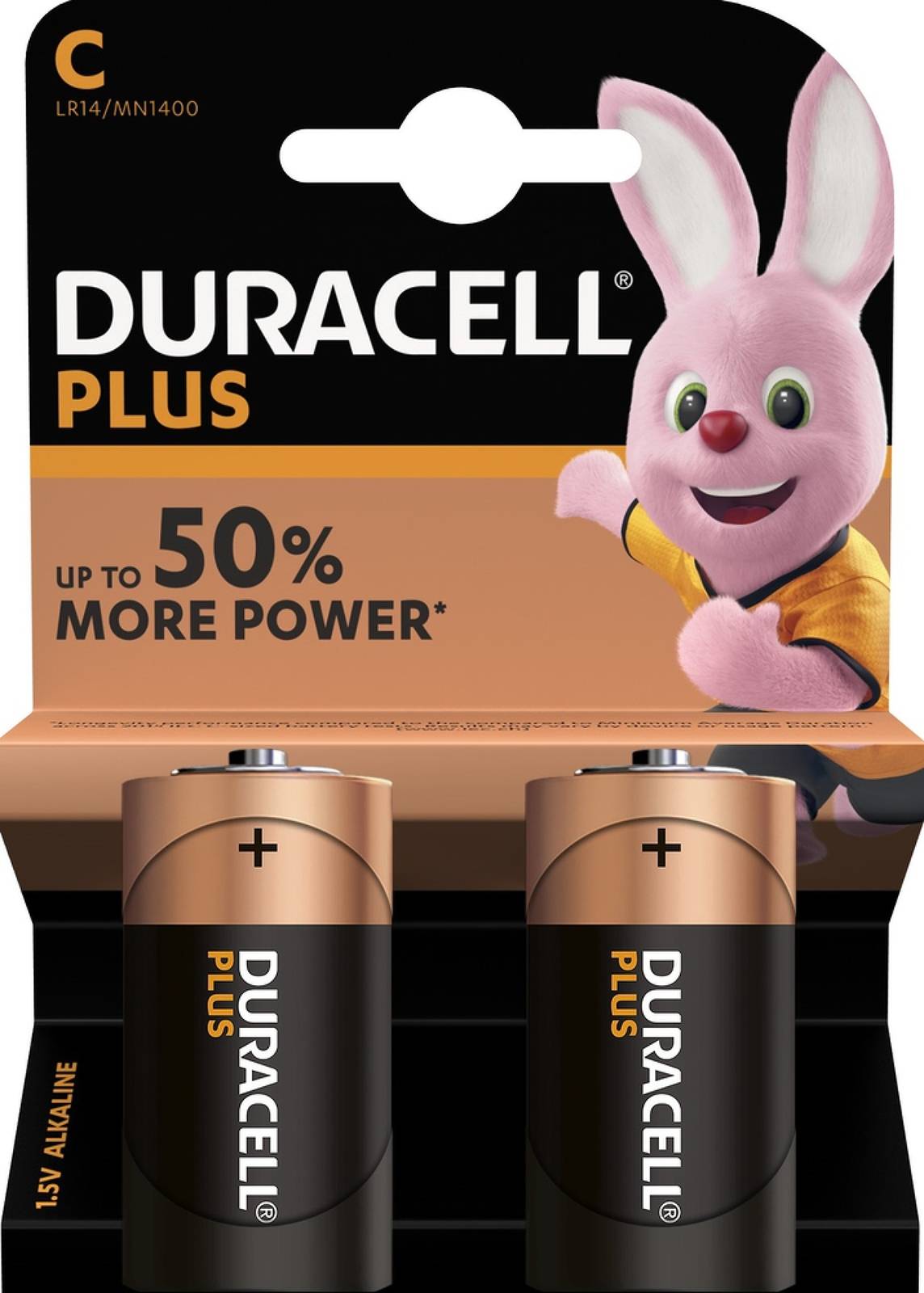Batterie Duracell Plus Typ LR14 2er Blister, 1,5V, Alkaline