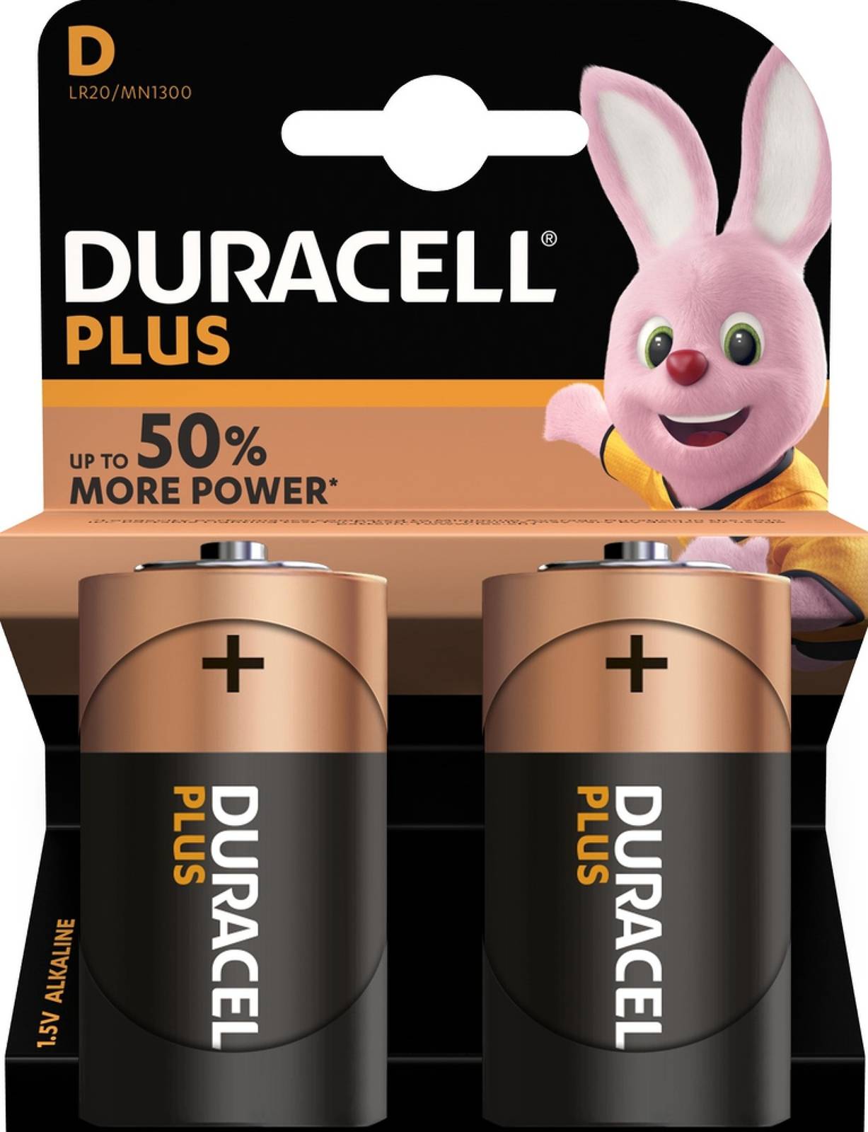Batterie Duracell Plus MN1300 LR20 Mono 2er Blister, 1,5V, Alkaline