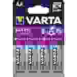 Varta Ultra Lithium AA Mignon / LR6 Batterie 4er Blister, 1,5V, Lithium