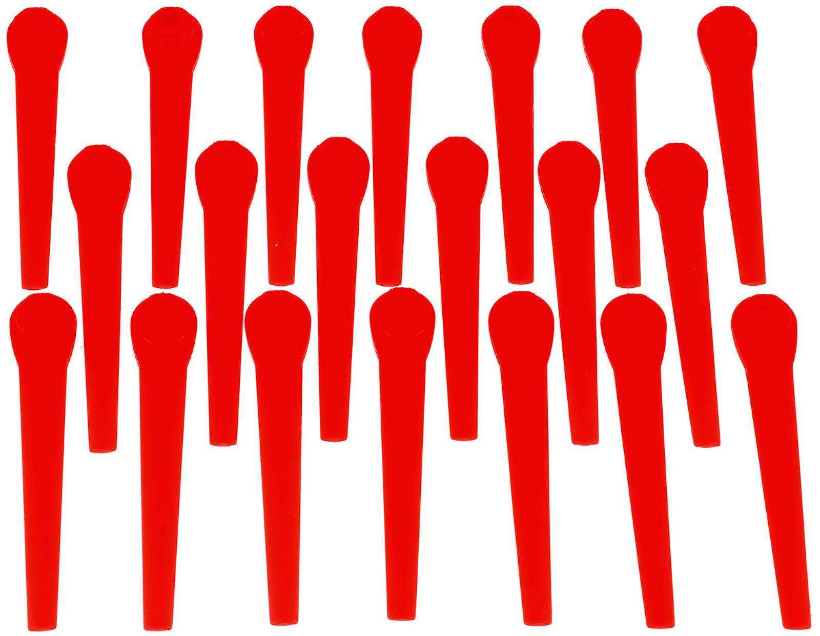 Powery 20x Ersatzmesser Kompatibel mit Parkside PRTA 20 Li A1,Kunststoffmesser für Rasentrimmer Parkside