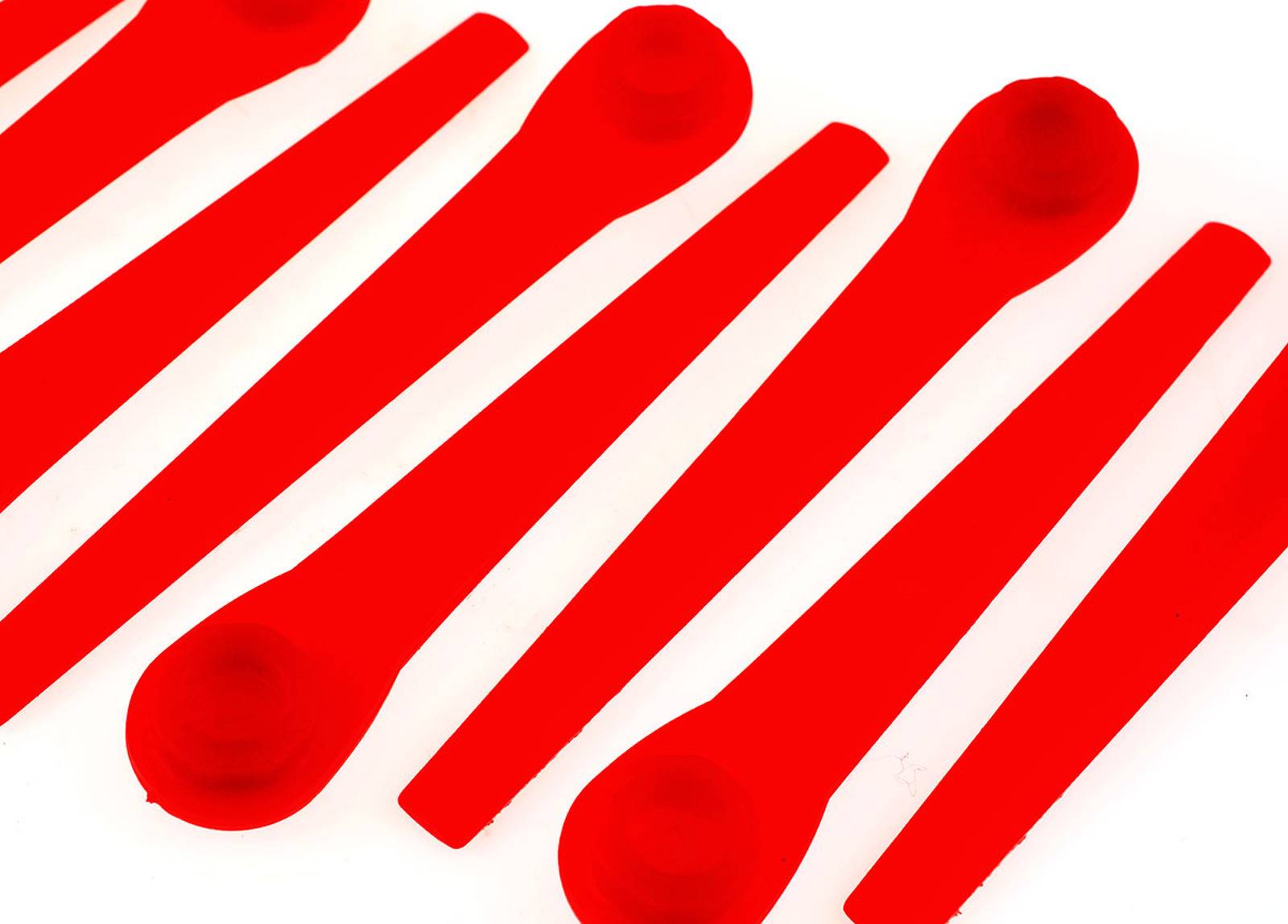 Powery 20x Ersatzmesser Kompatibel mit Parkside PRTA 20 Li A1,Kunststoffmesser für Rasentrimmer Parkside