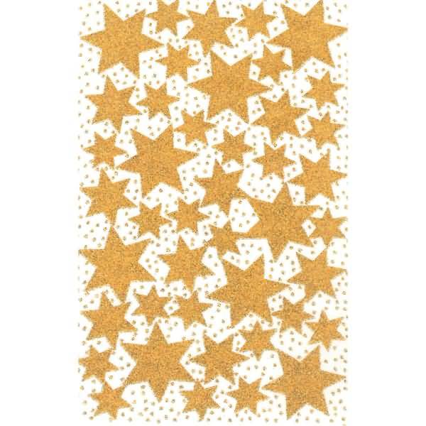 Sticker Weihnacht Papier/beglimmert 2 Bogen Motiv Sterne gold