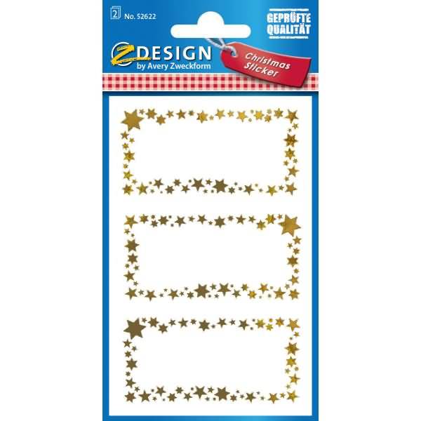 Sticker Papier 76x120mm 2 Bogen Motiv Widmung geprägt