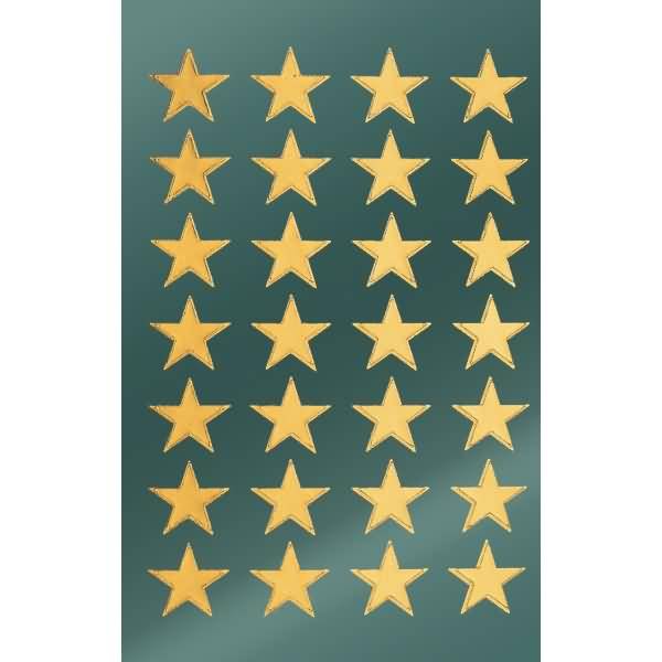 Sticker Weihnacht Glanzfolie 2 Bogen Motiv Sterne gold