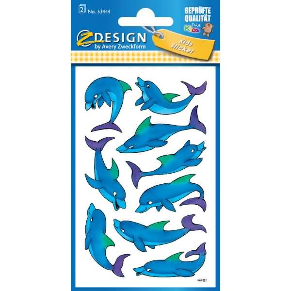 Sticker 76x120mm Papier/beglimmert 2 Bogen Motiv Delphine