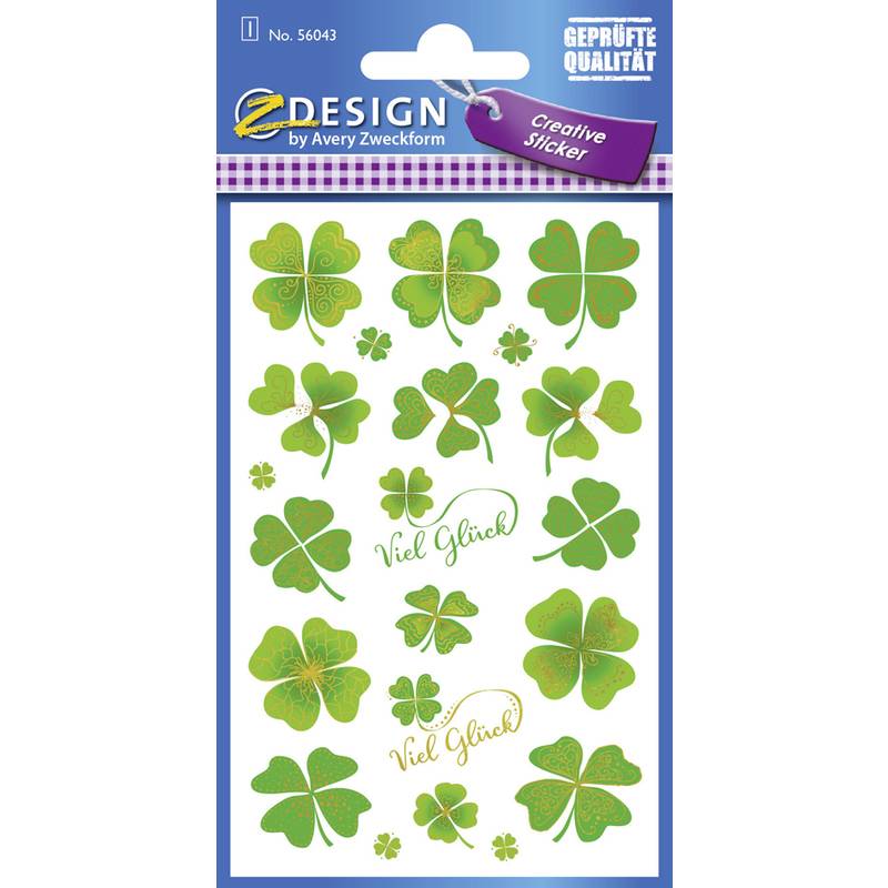 ZDesign CREATIVE Sticker "Kleeblätter"