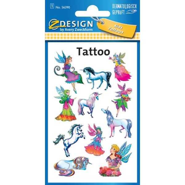 Tattoos 76x120mm bunt 1 Bogen Motiv Elfen