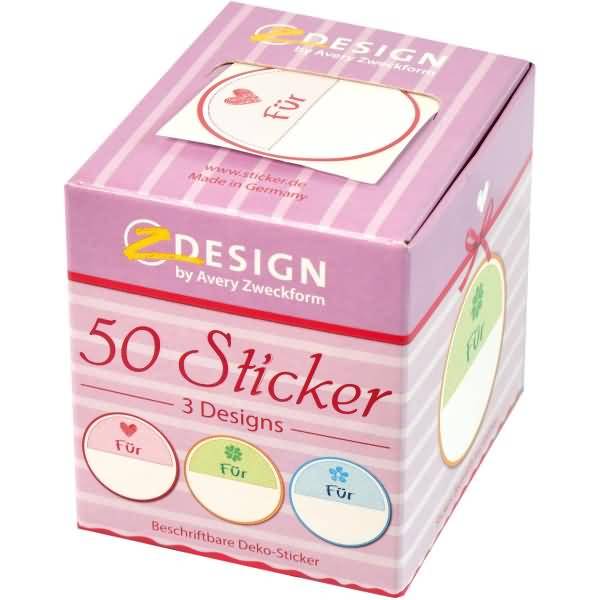 Sticker auf Rolle Motiv Geschenkbeschriftung rund 38mm 3 Motive 50 Stück