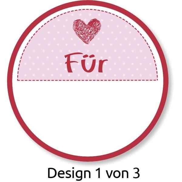 Sticker auf Rolle Motiv Geschenkbeschriftung rund 38mm 3 Motive 50 Stück
