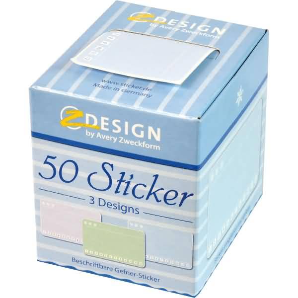 Sticker auf Rolle Motiv Eiskristalle 38x58mm 3 Motive bunt 50 Stück