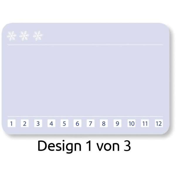 Sticker auf Rolle Motiv Eiskristalle 38x58mm 3 Motive bunt 50 Stück