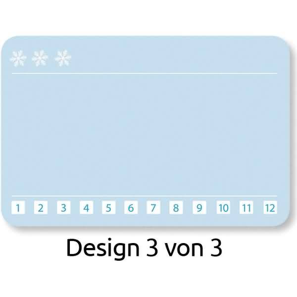 Sticker auf Rolle Motiv Eiskristalle 38x58mm 3 Motive bunt 50 Stück