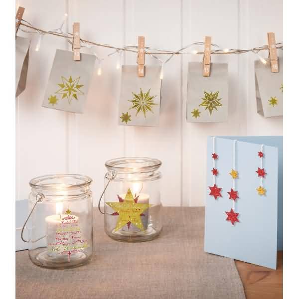 Sticker auf Rolle Motiv Weihnachtsornamente rund 38mm 3 Motive 50 Stück