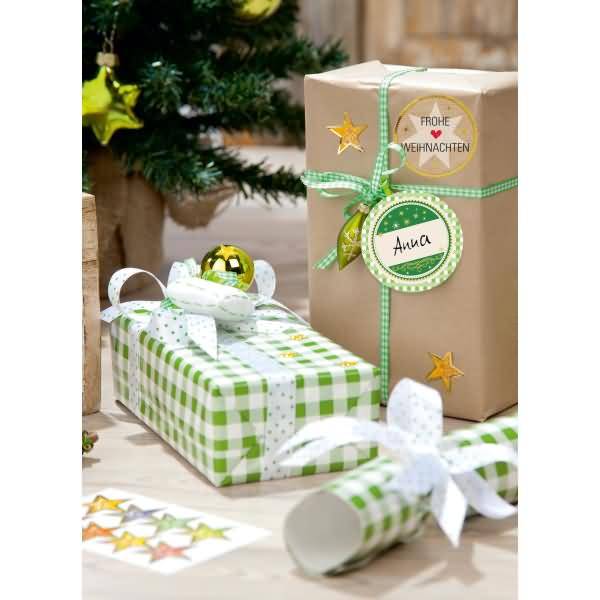 Sticker auf Rolle Motiv Geschenkbeschriftung rund 38mm 3 Motive 50 Stück