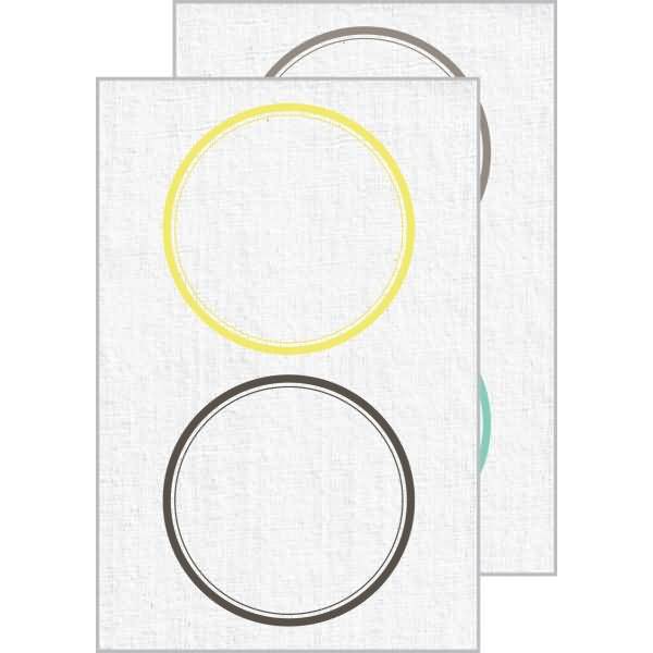 Schmuck-Etiketten mit Oberflächenstruktur rund 78mm weiß 8 Etiketten