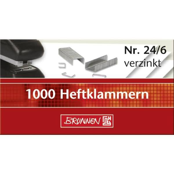 Heftklammern 24/6 verzinkt VE=1000 Stück
