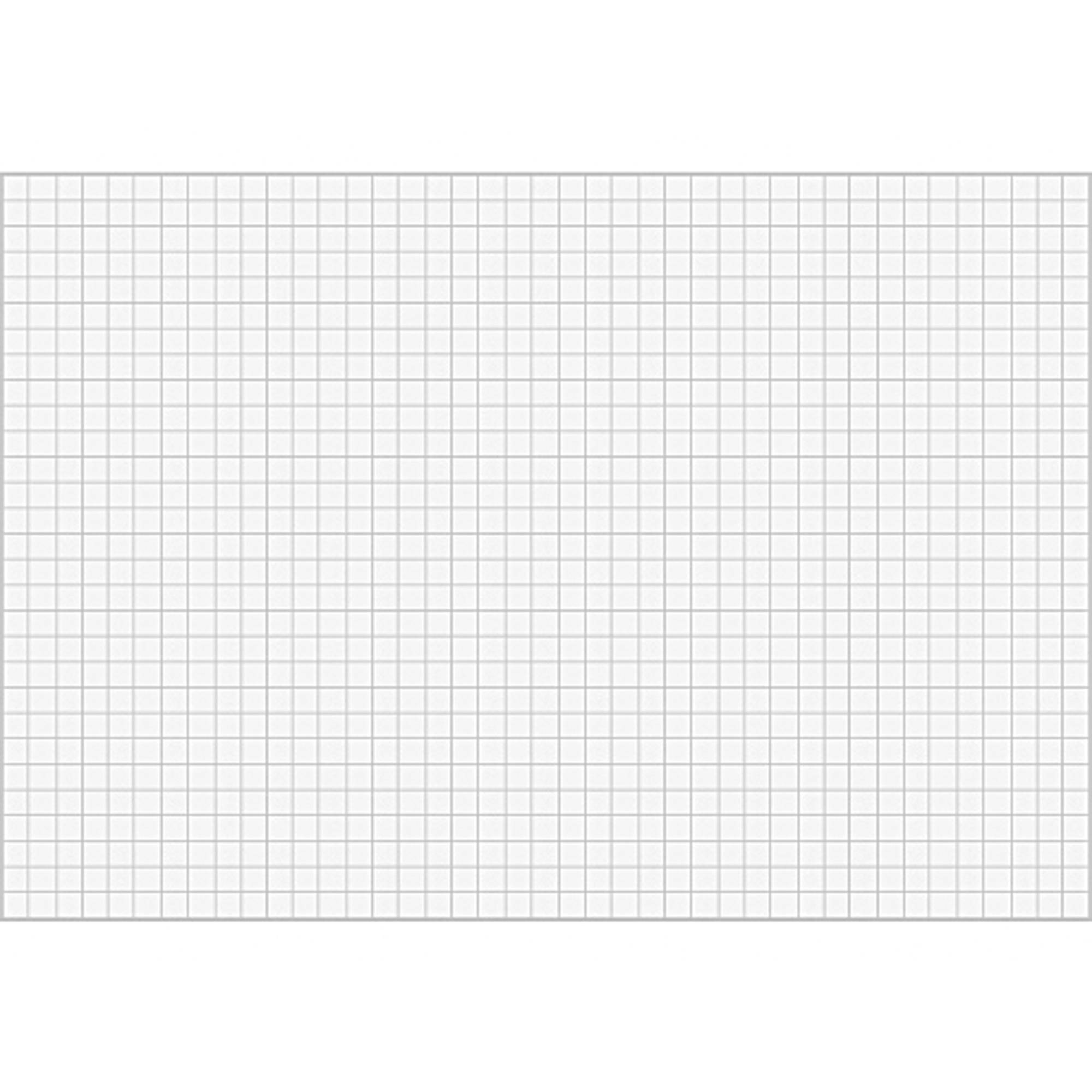 Leeres hellgraues Millimeterpapier mit gleichmäßig verteilten Quadratlinien auf weißem Hintergrund.