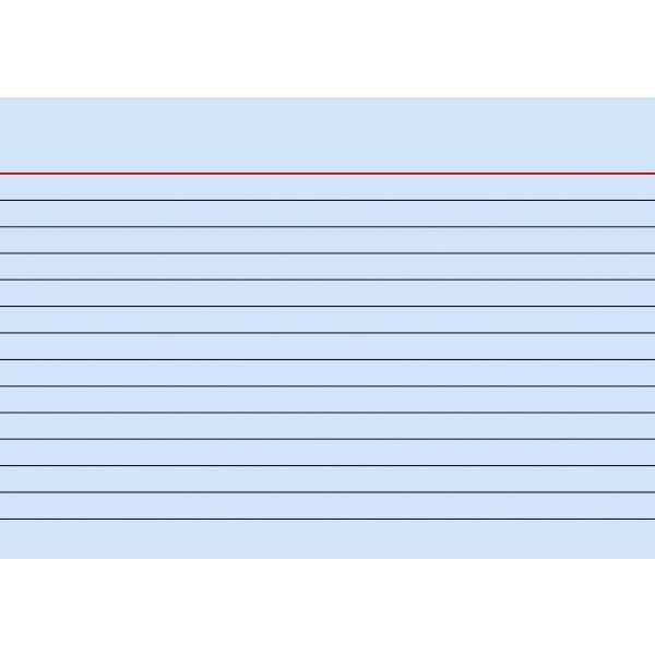 Karteikarten A6 liniert blau VE=100 Stück