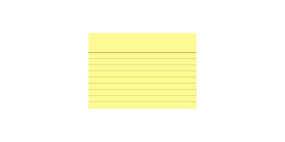 Brunnen Karteikarte DIN A7 quer liniert gelb 100 St./Pack.