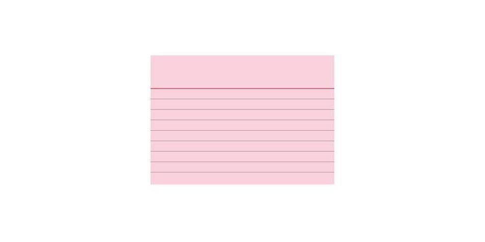 Brunnen Karteikarte DIN A7 quer liniert rot 100 St./Pack.