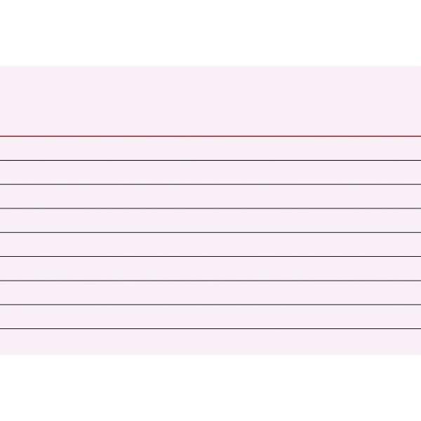 Karteikarten A7 liniert rot VE=100 Stück
