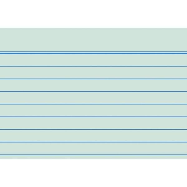 Karteikarten A8 liniert grün VE=100 Stück